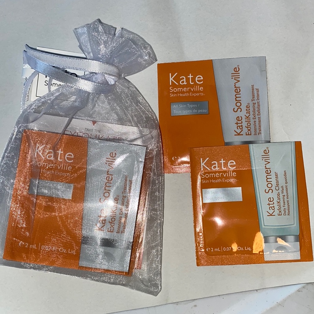 10 SAMPLES! KATE SOMERVILLE 5 DAILY FOAMING CLEANSER & 5 EXFOLIATING TREATMENT!